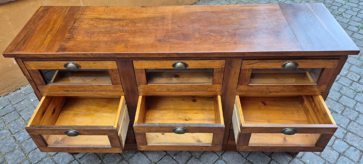 Antique Walnut Pasta Chest Of Drawers-photo-6