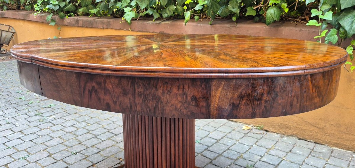 Antique Extendable Oval Table From Emilia In The Empire Style-photo-4