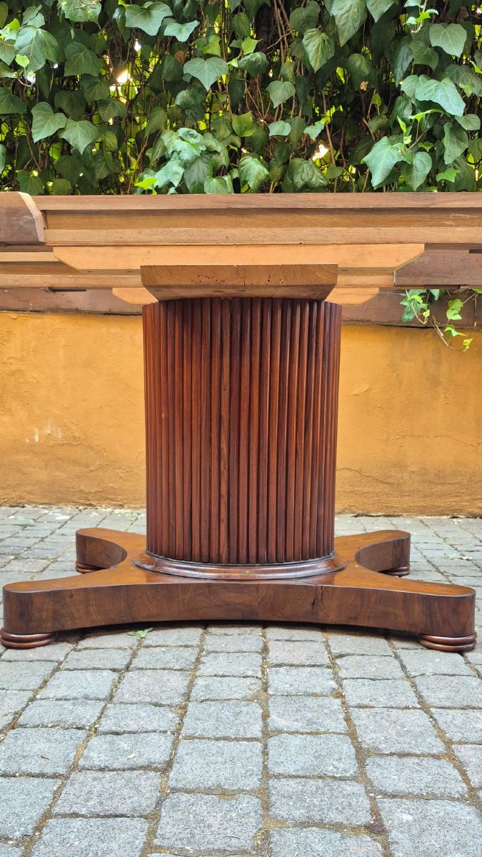 Antique Extendable Oval Table From Emilia In The Empire Style-photo-2