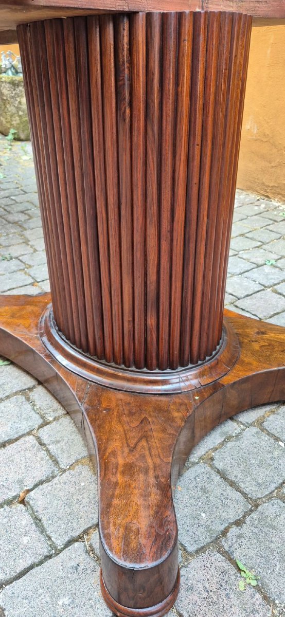 Antique Extendable Oval Table From Emilia In The Empire Style-photo-3