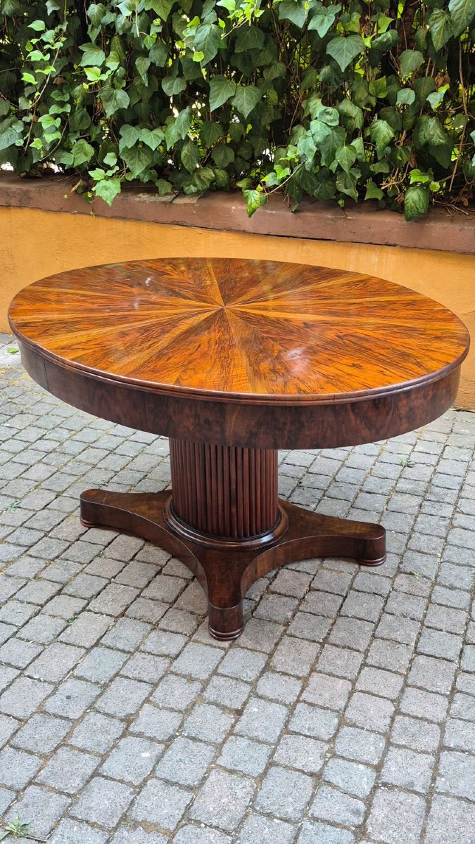 Antique Extendable Oval Table From Emilia In The Empire Style-photo-5