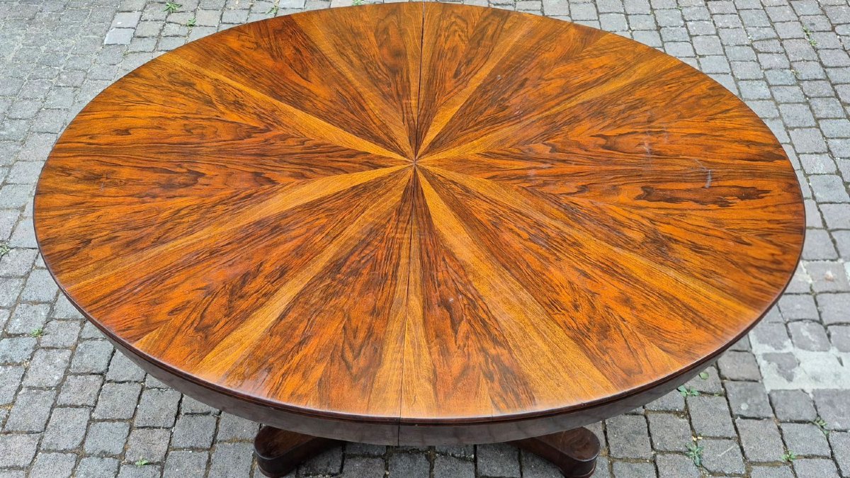 Antique Extendable Oval Table From Emilia In The Empire Style-photo-7