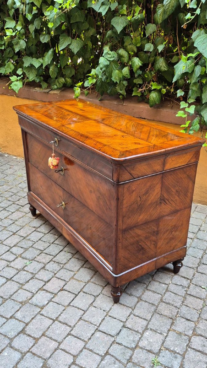 Commode ancienne Louis-Philippe d'Émilie, teinte cappuccino-photo-2