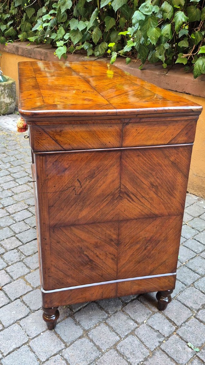 Commode ancienne Louis-Philippe d'Émilie, teinte cappuccino-photo-3