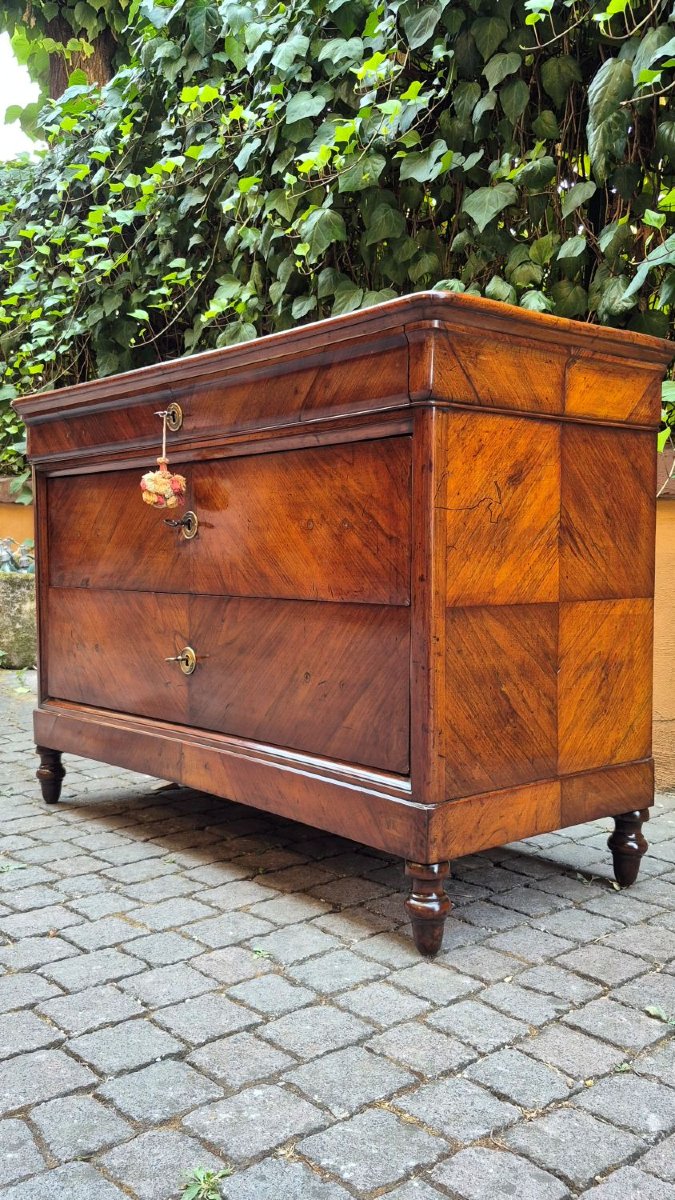 Commode ancienne Louis-Philippe d'Émilie, teinte cappuccino-photo-4