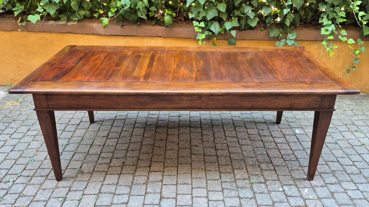 Large Antique Piedmontese Table With Spindle Legs-photo-3