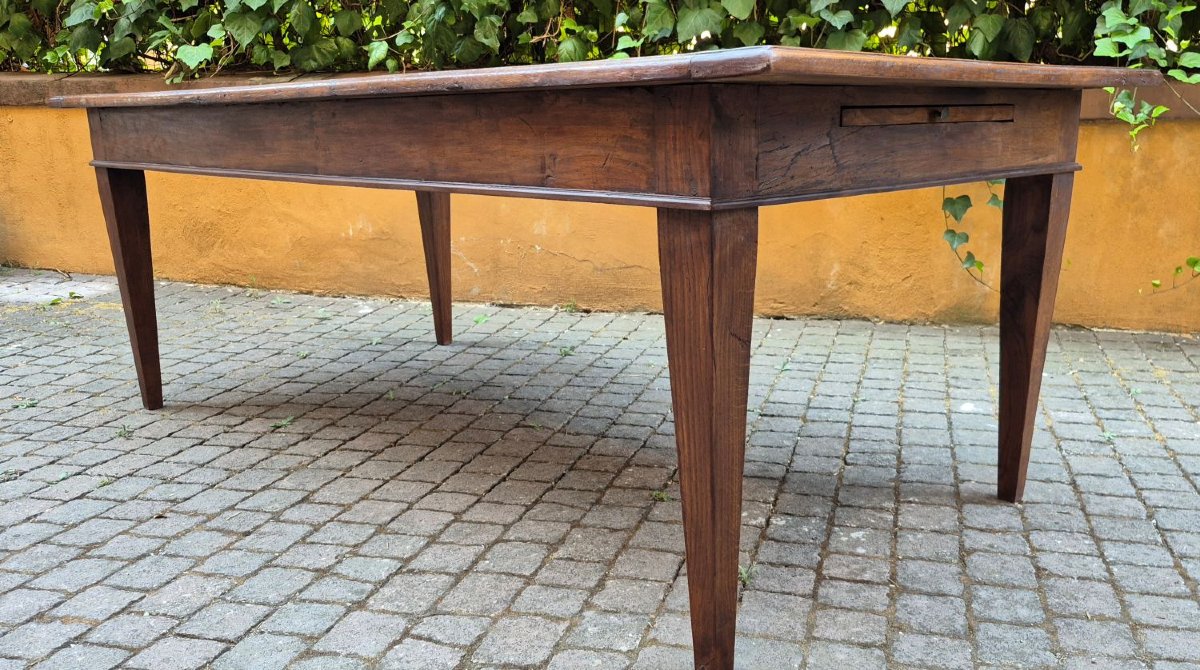 Large Antique Piedmontese Table With Spindle Legs-photo-5