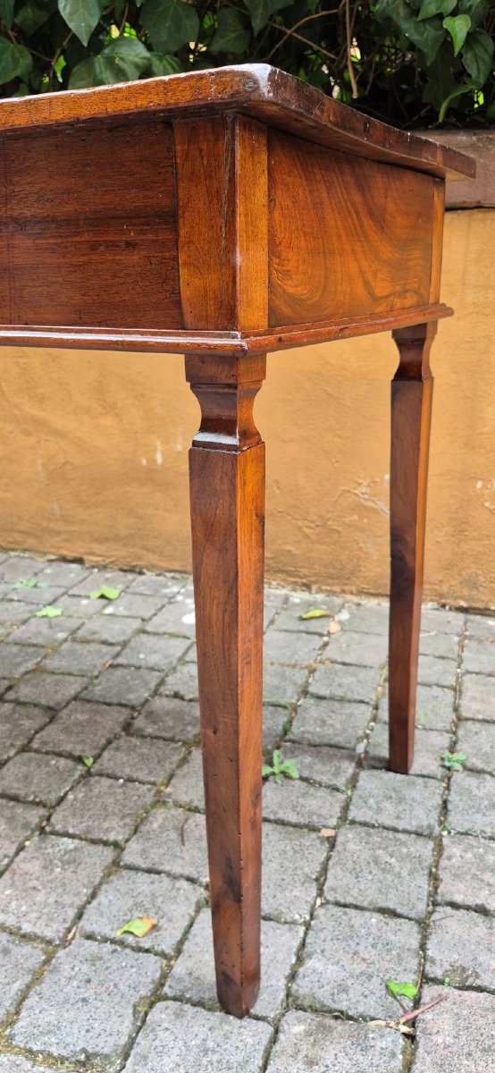 Petite table-bureau ancienne de Modène, style Louis XVI, à filets.-photo-3