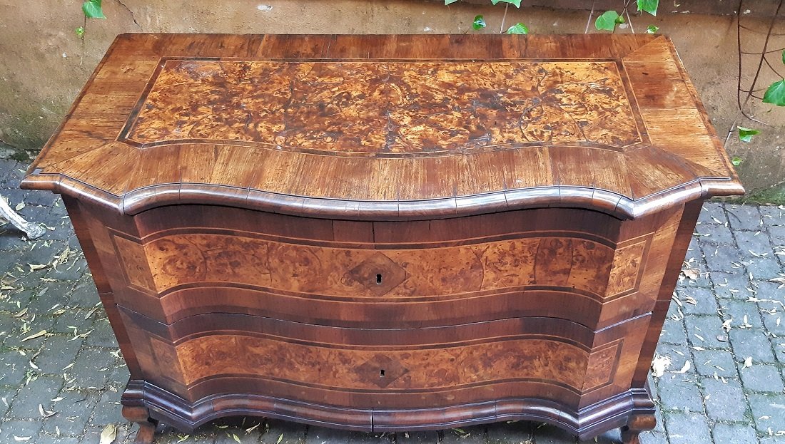 Pair Of Antique, Slightly Worn Louis XV-style Dressers-photo-5