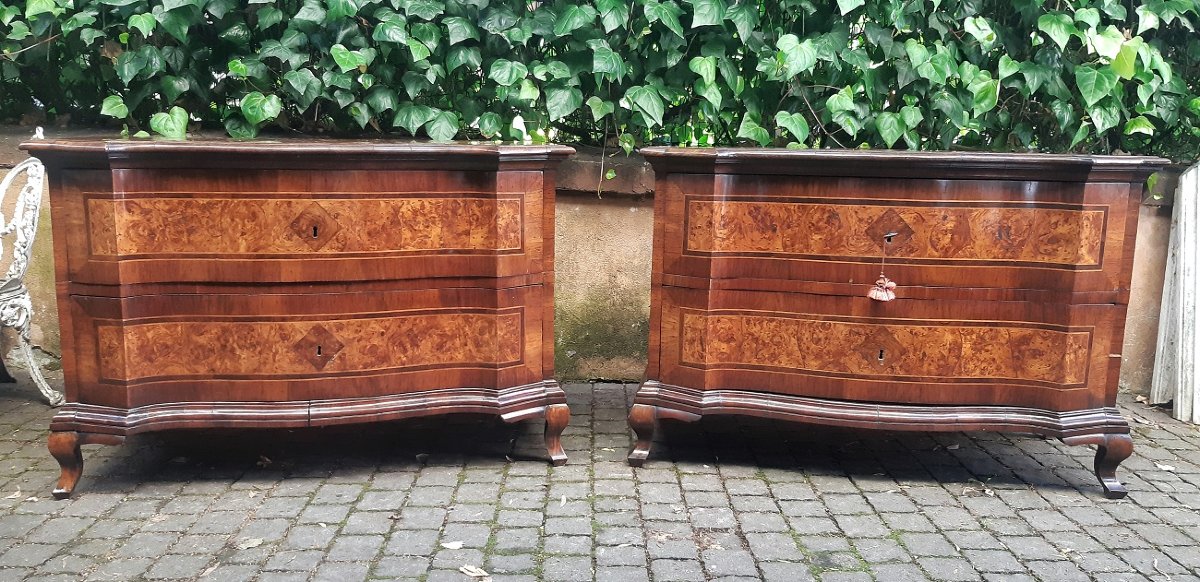 Pair Of Antique, Slightly Worn Louis XV-style Dressers