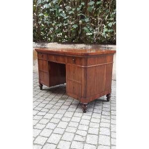 Bureau ancien de style romagnol avec placage en noyer