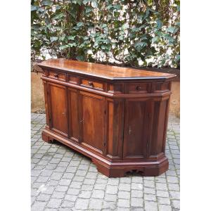 Antique Venetian Sideboard With Mitered Corners And Four Doors