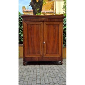 Antique Carlo X-style Emilian Sideboard In Walnut