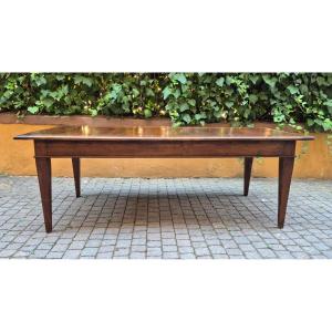 Large Antique Piedmontese Table With Spindle Legs