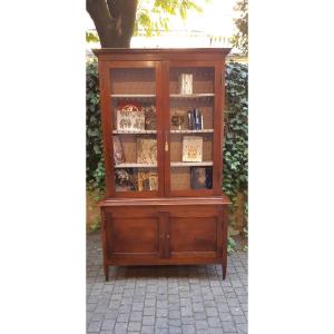 Bibliothèque-vitrine ancienne de style Louis XVI, originaire d'Émilie et datant du XVIIIe siècl