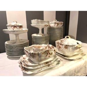 Table Service 67 Pieces Limoges Porcelain Frank Haviland Decor Aux œillets 1900