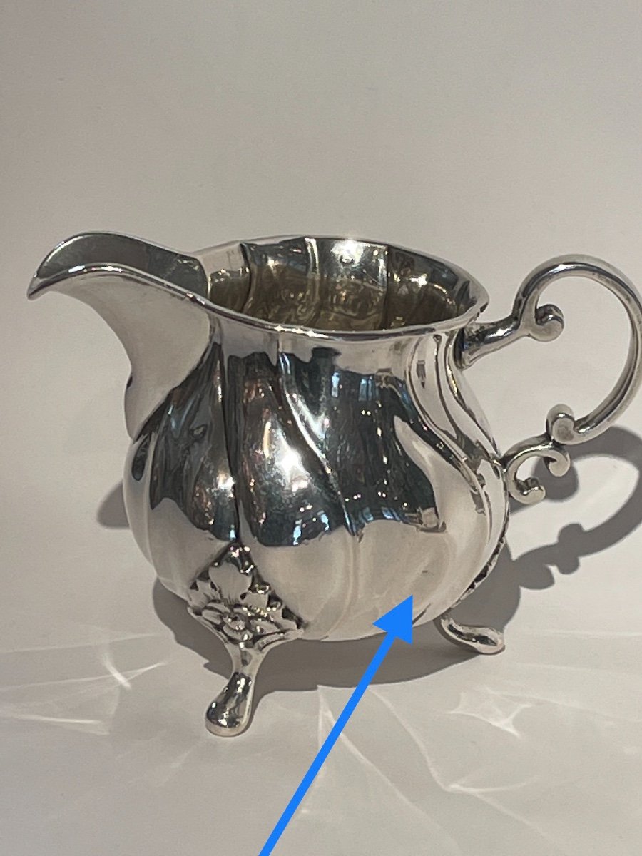 Sugar Bowl And Milk Jug Sterling Silver Dragsted Denmark-photo-2