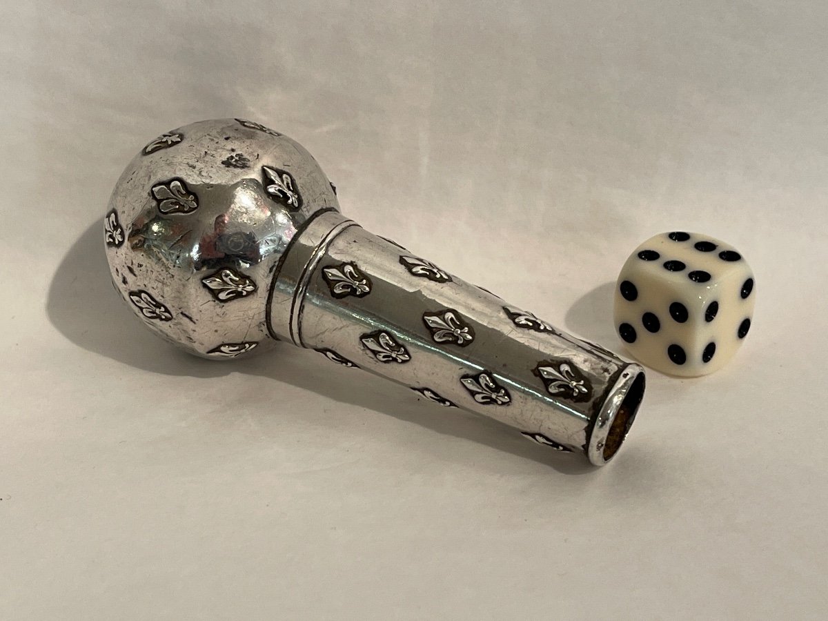 Silver Fleur De Lys Knob. Cane, Parasol-photo-1