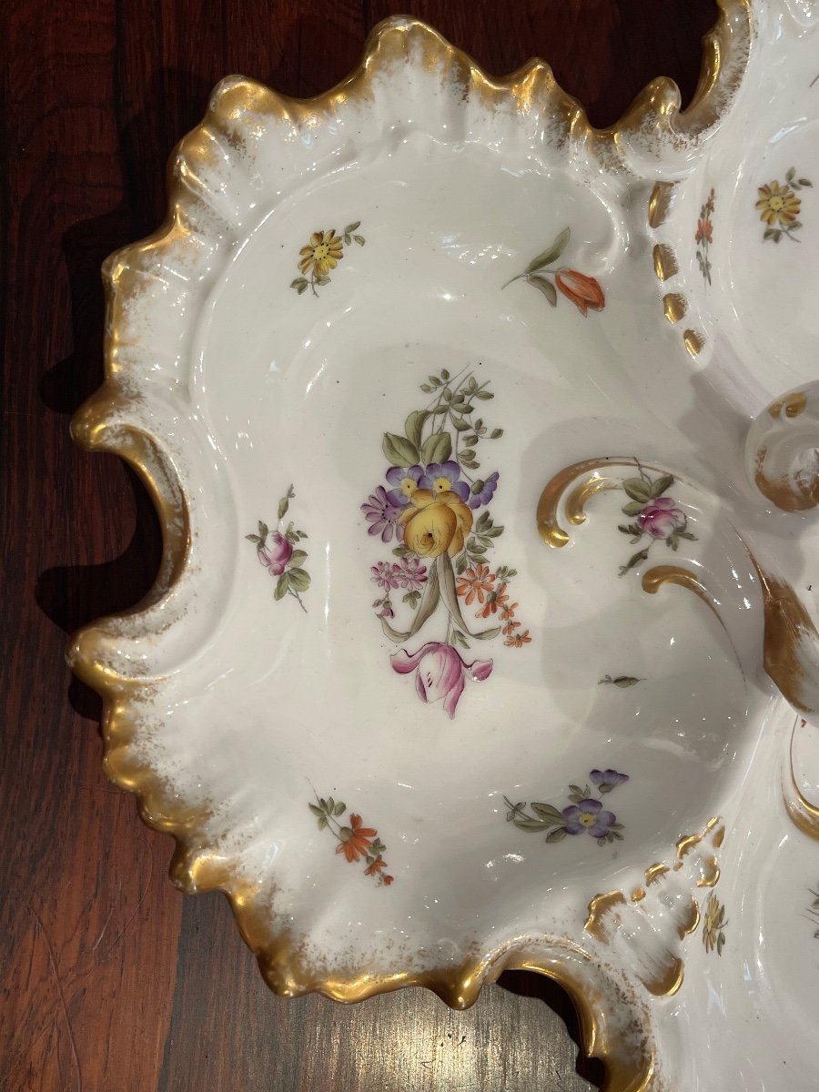 Plat Serviteur Ou Mendiant Porcelaine Limoges Jean Pouyat-photo-2
