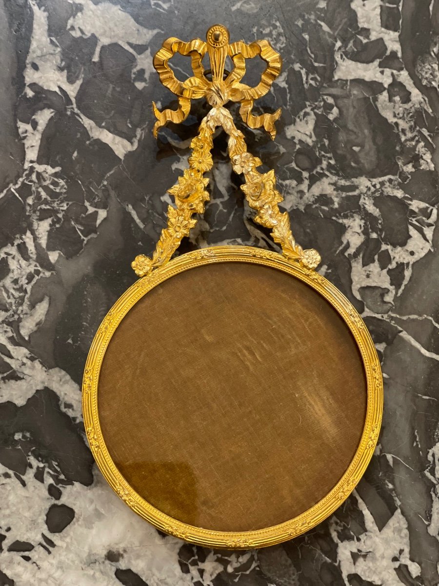 Louis XVI Style Gilt Bronze Hanging Photo Frame