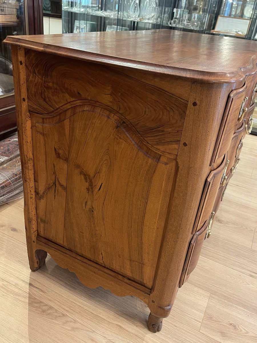 Louis XV Arbalète Chest Of Drawers 18th Century Solid Walnut -photo-2