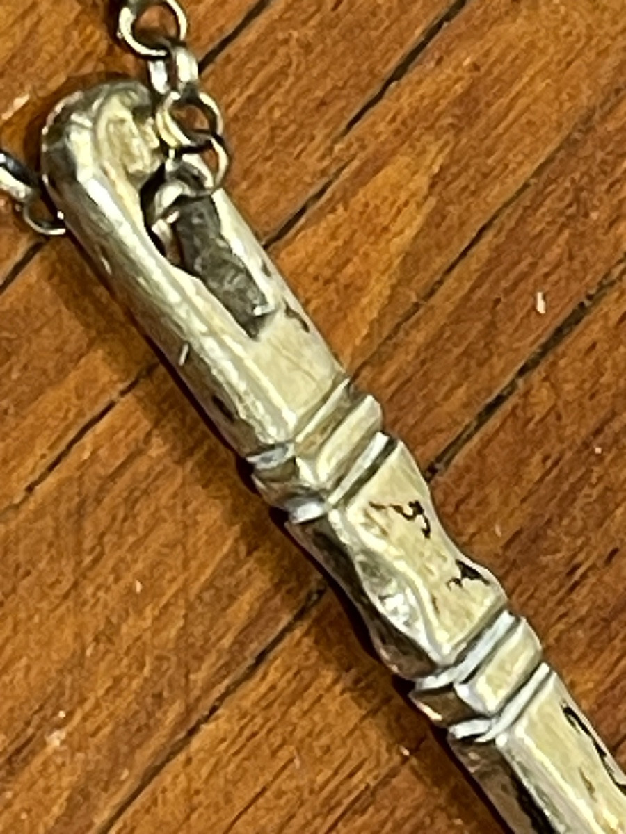 Hallmark With Silver Vermeil Chain Tunisia Or Mini Torah Reading Hand-photo-2