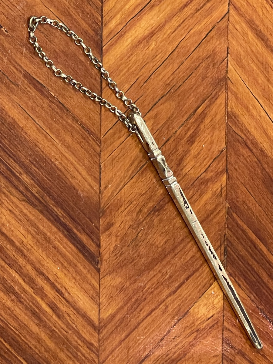 Hallmark With Silver Vermeil Chain Tunisia Or Mini Torah Reading Hand-photo-4