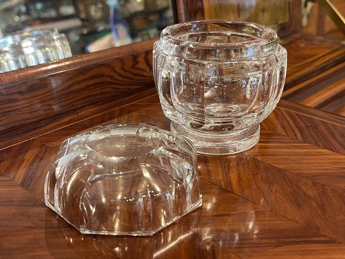 Baccarat Malmaison Crystal Box With Lid-photo-2