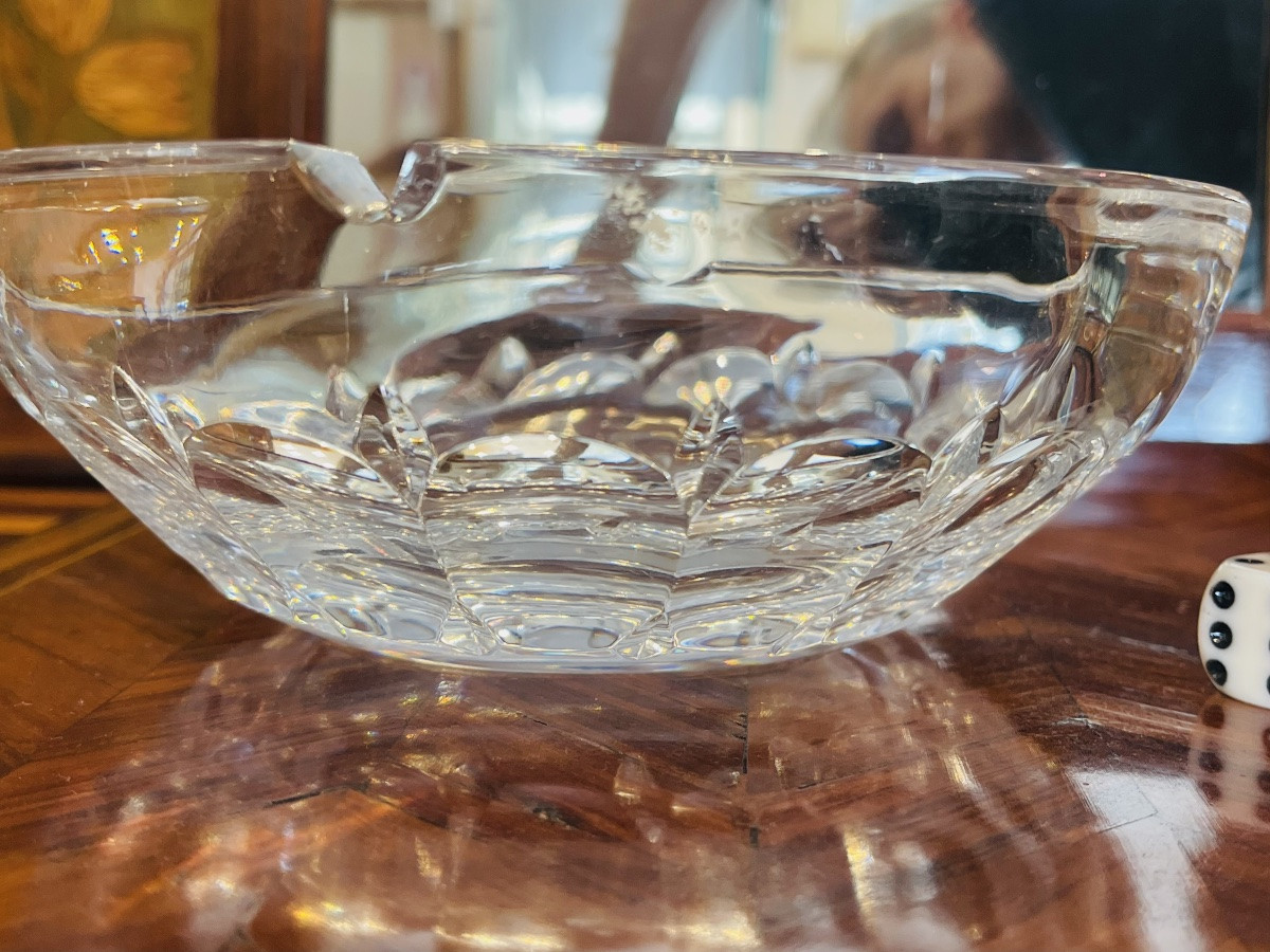 Cartier Large Model Ashtray In Vintage Cut Crystal-photo-3