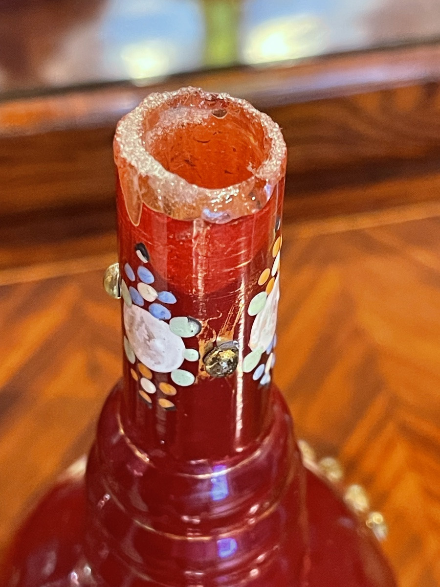 5 aspersoirs en verre et opaline . Turquie ou Afrique du Nord.-photo-3