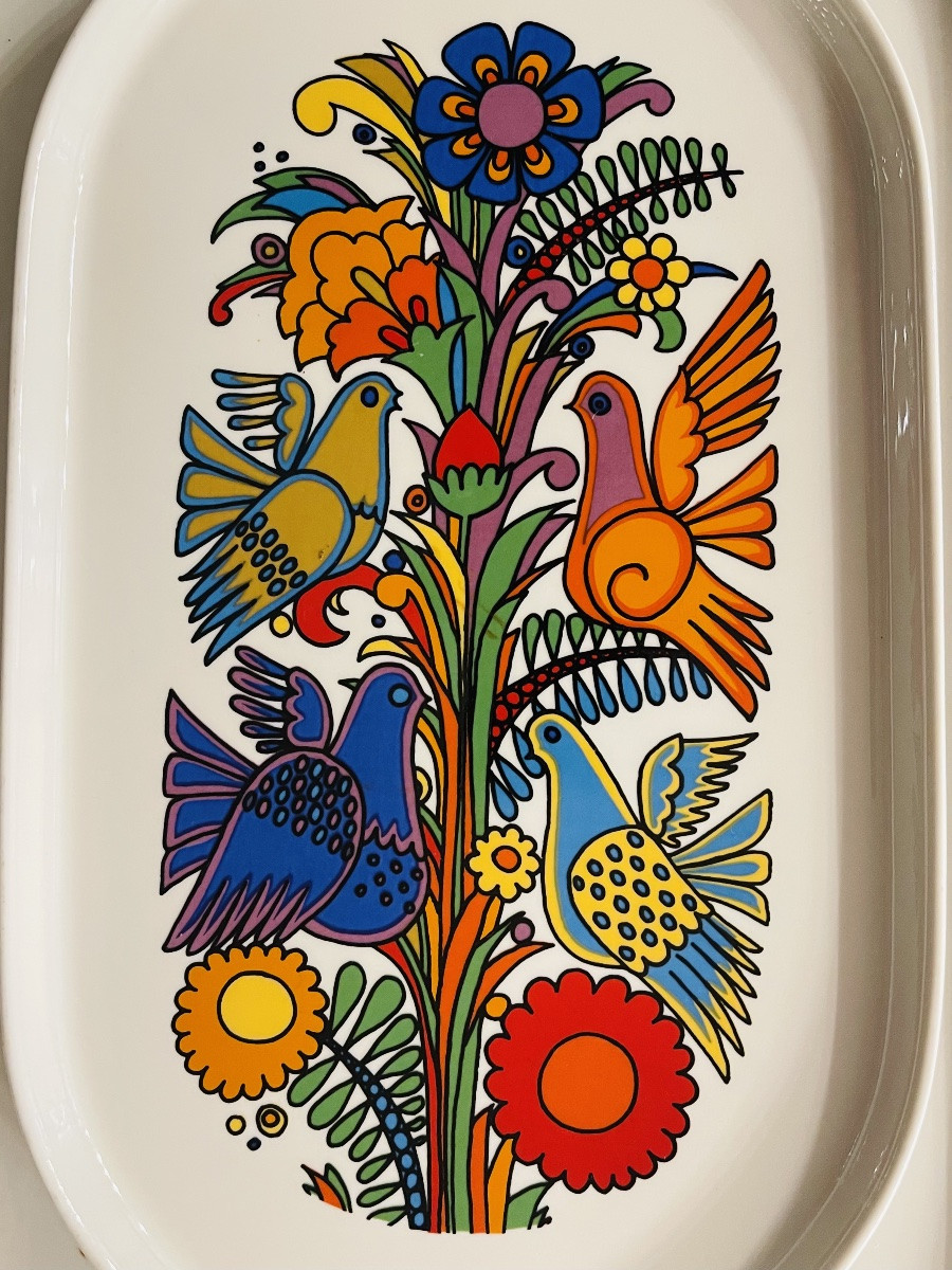 Acapulco Villeroy et Boch 2 plateaux ovales céramique vintage-photo-3