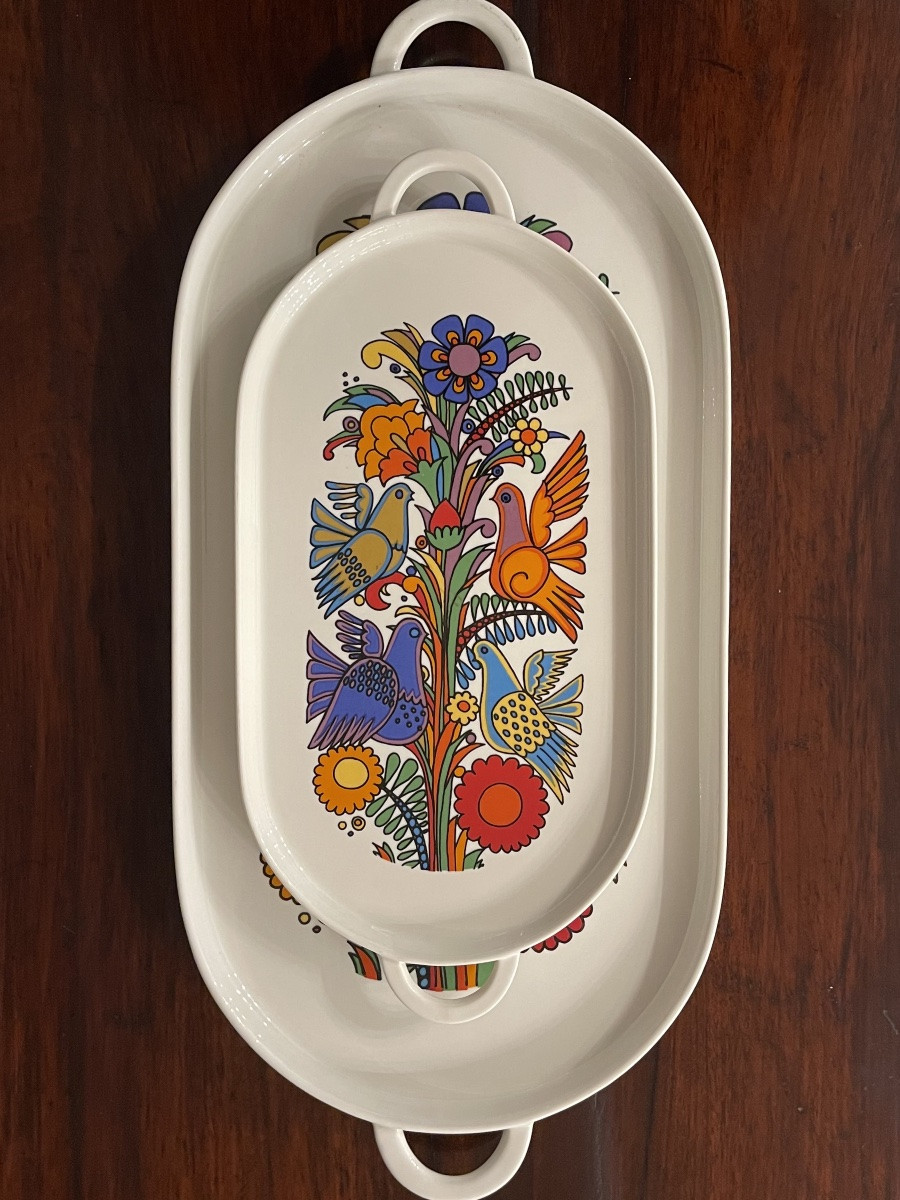 Acapulco Villeroy et Boch 2 plateaux ovales céramique vintage-photo-4