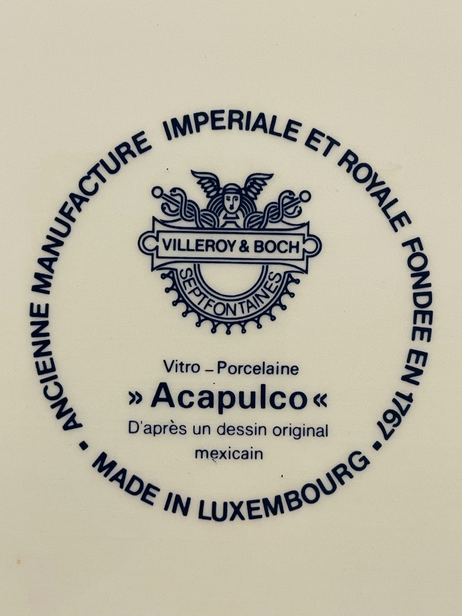 Acapulco Villeroy et Boch 2 plateaux ovales céramique vintage-photo-1