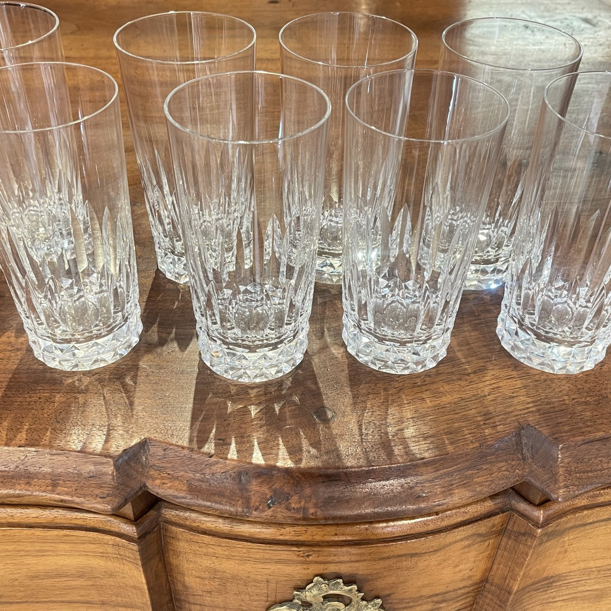 Baccarat Piccadilly 8 Glasses Crystal Tankards 