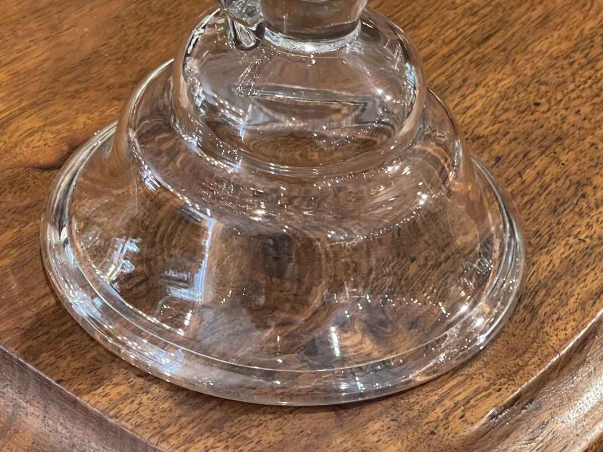 18th Century Provence Glass Oil Lamp -photo-2