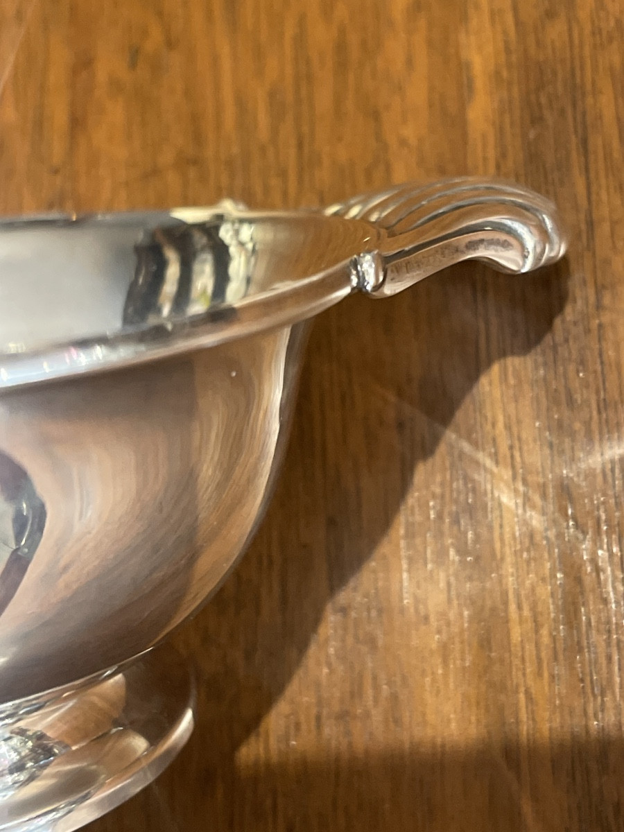 Minerva Art Deco Silver Sauceboat-photo-3