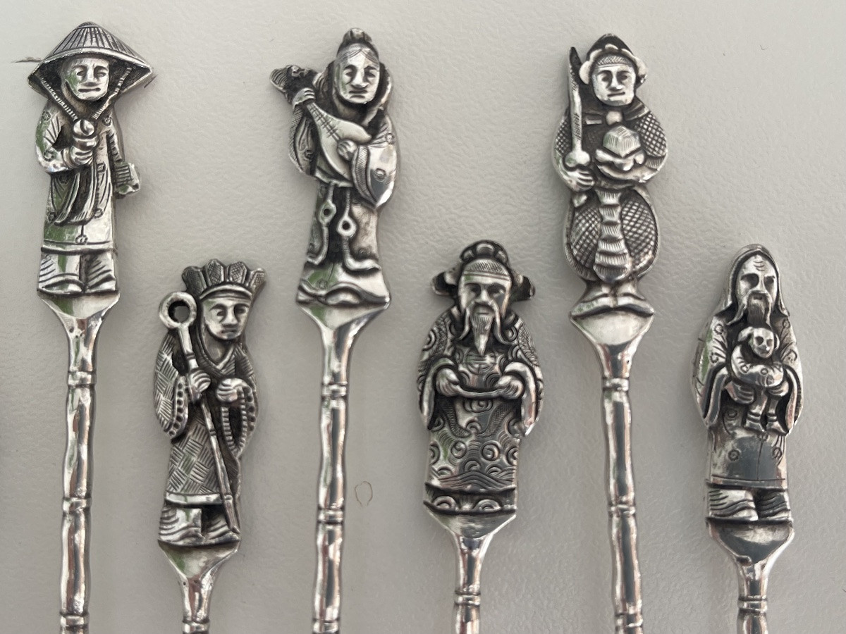 12 Small Silver Spoons Lol-photo-2