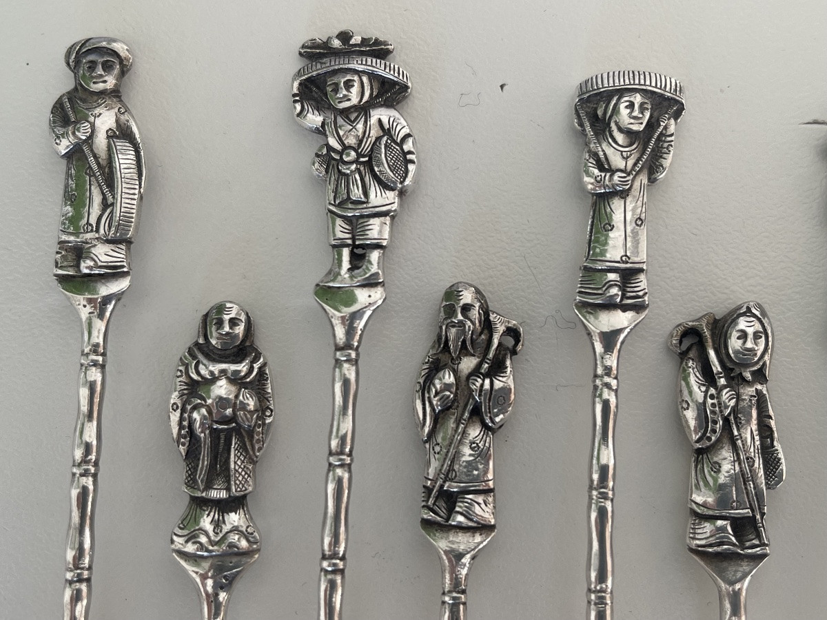 12 Small Silver Spoons Lol-photo-3