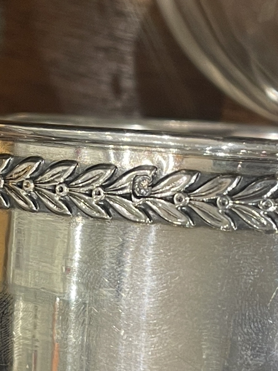 Flacons à parfums cristal et argent Minerve style cave à parfums-photo-4