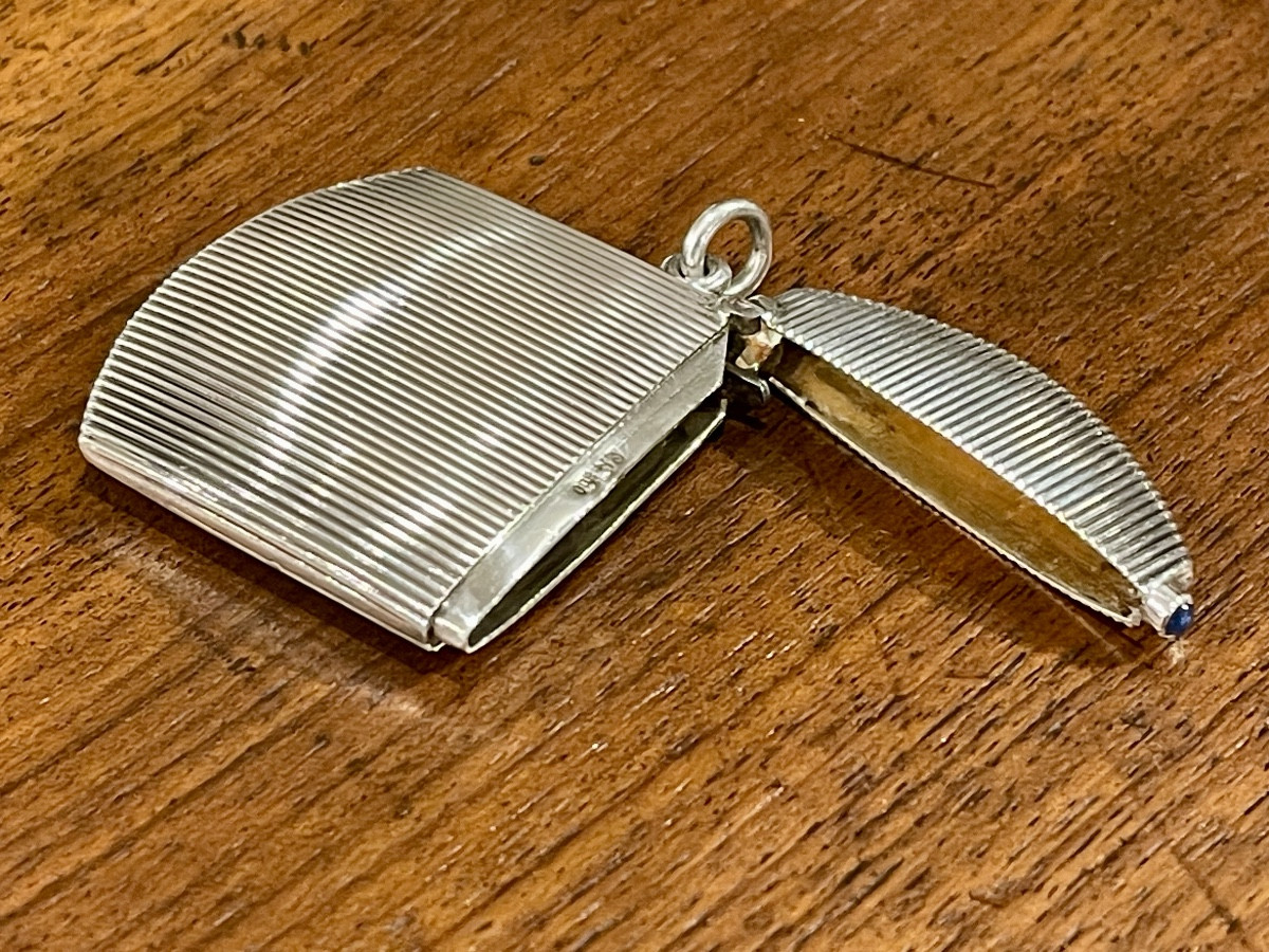 Art Deco Solid Silver Pyrogenic Match Striker  