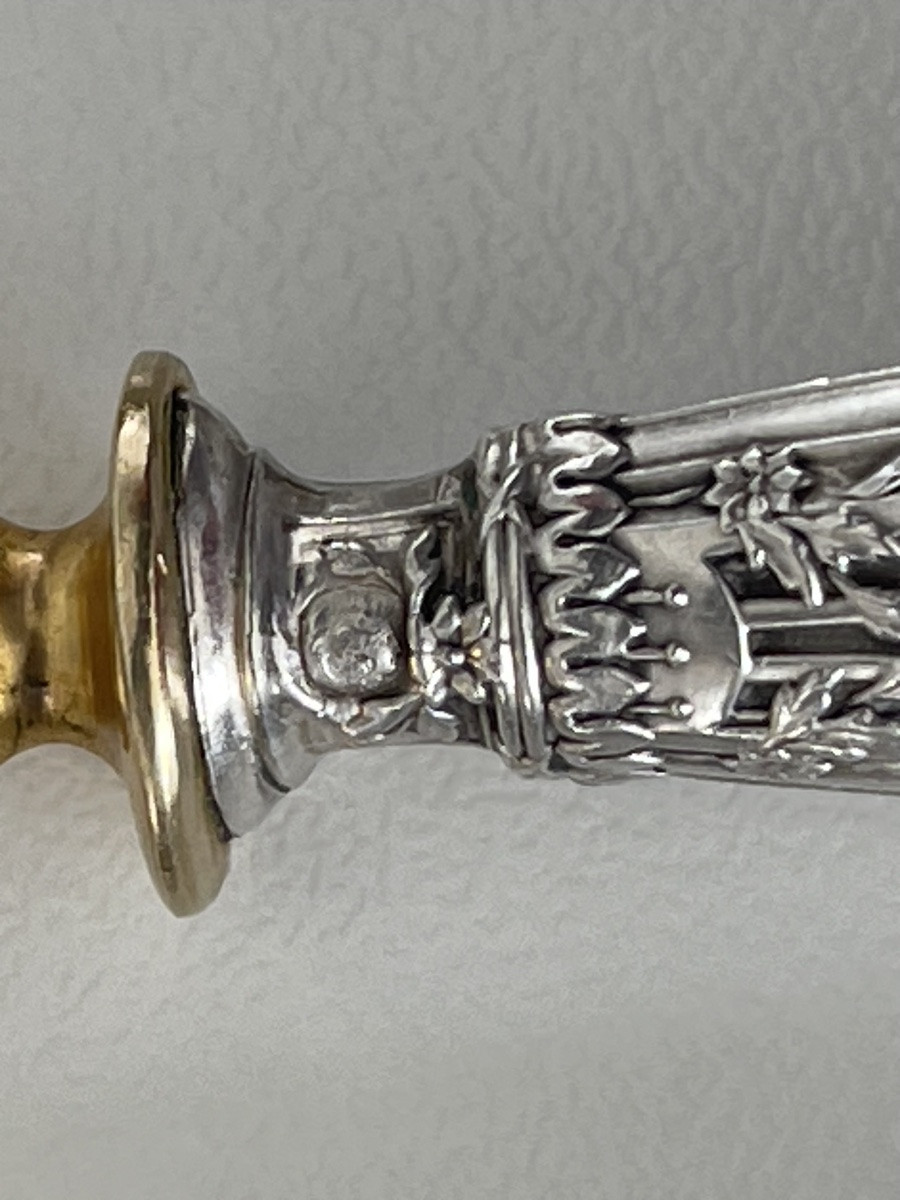 Service à glace 6cuilleres et pelles manches Minerve  -photo-2