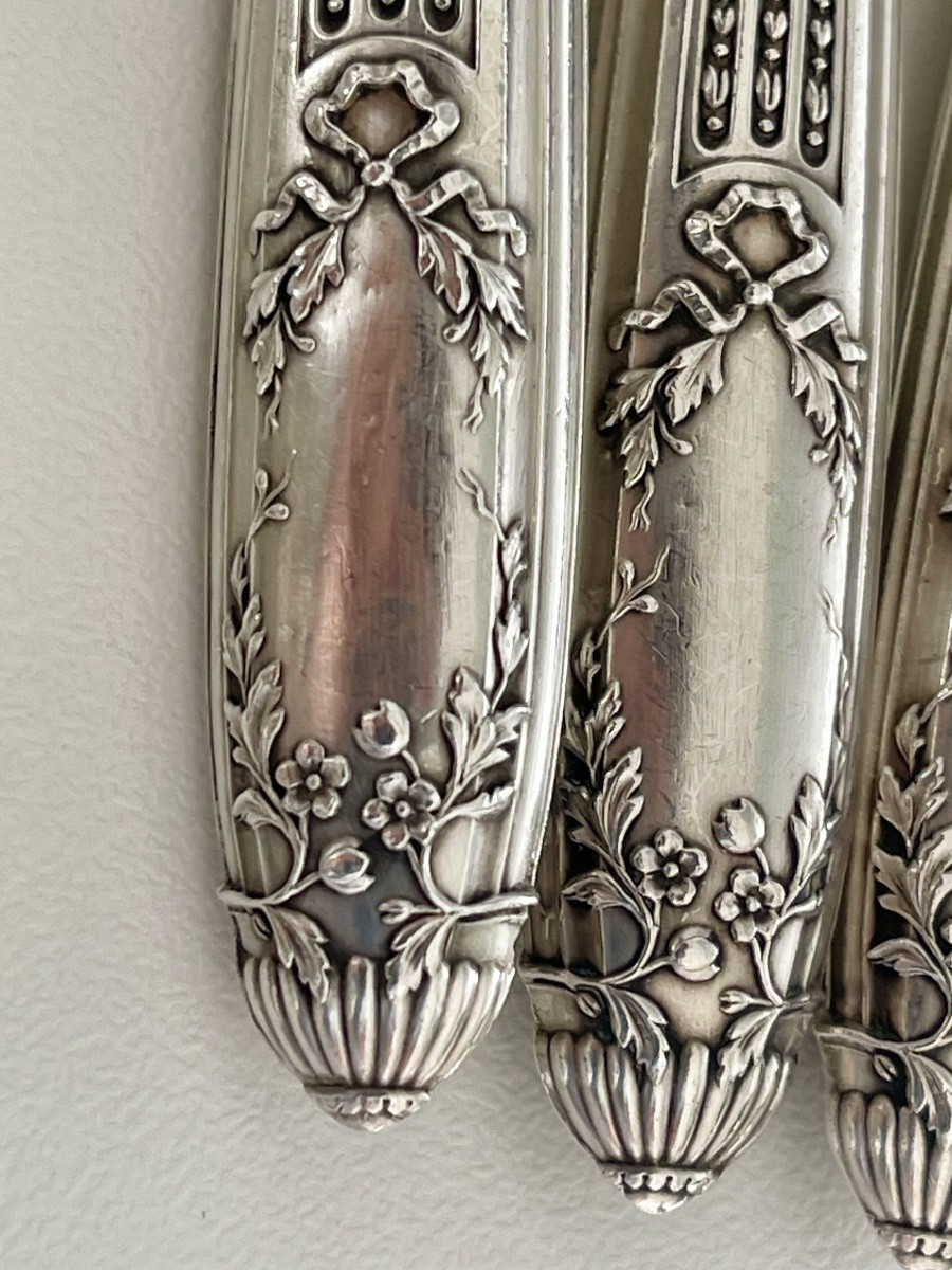 Service à glace 6cuilleres et pelles manches Minerve  -photo-6