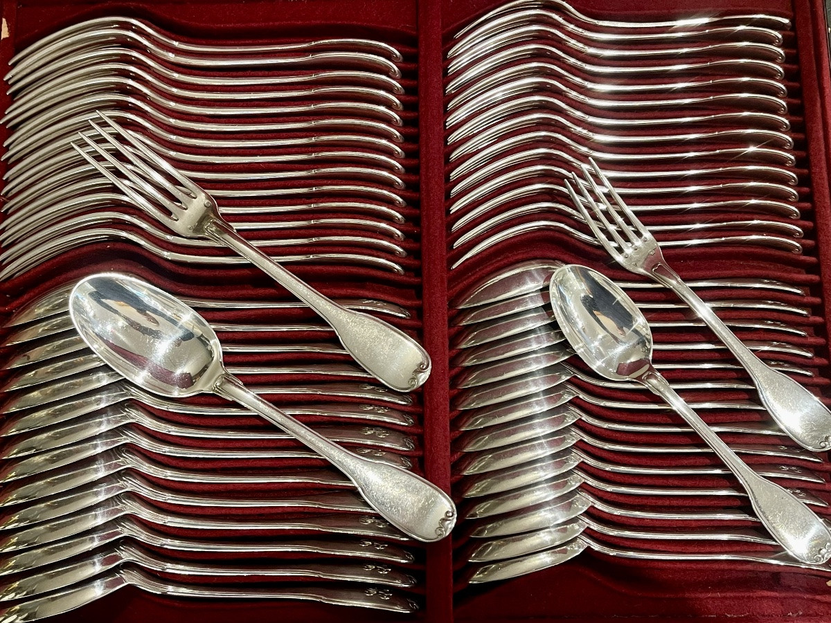 Ménagère Puiforcat argent massif 120pieces-photo-2