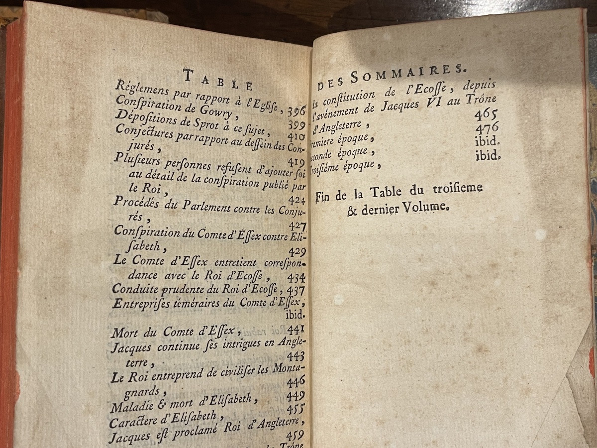 History Of Scotland, 3 Volumes, 18th Century, Leather-bound-photo-1