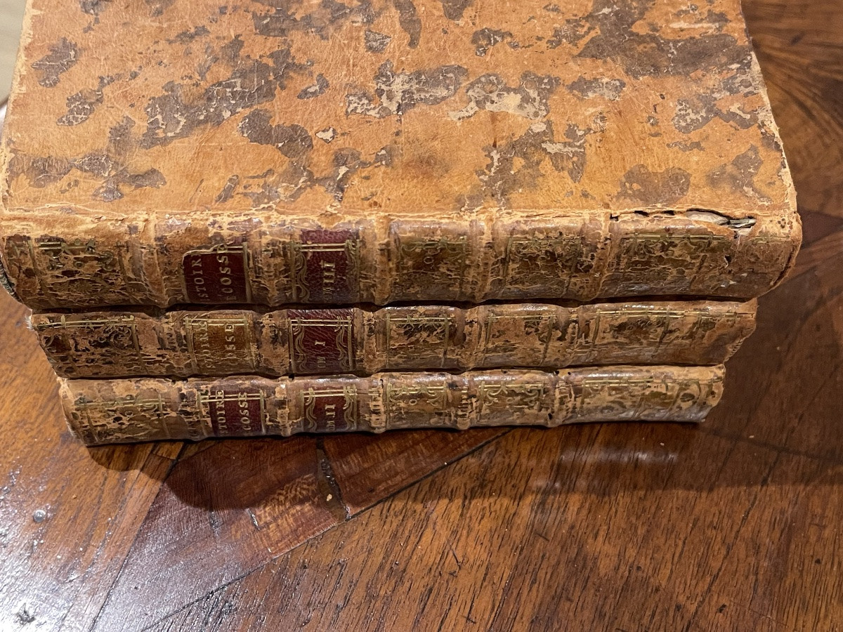 History Of Scotland, 3 Volumes, 18th Century, Leather-bound-photo-4