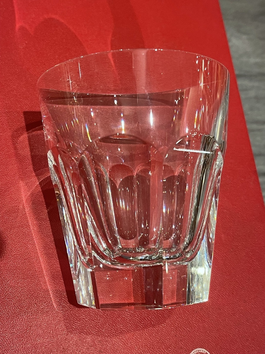 Baccarat Harcourt 6 Crystal Whisky Tumblers In A Gift Box-photo-4
