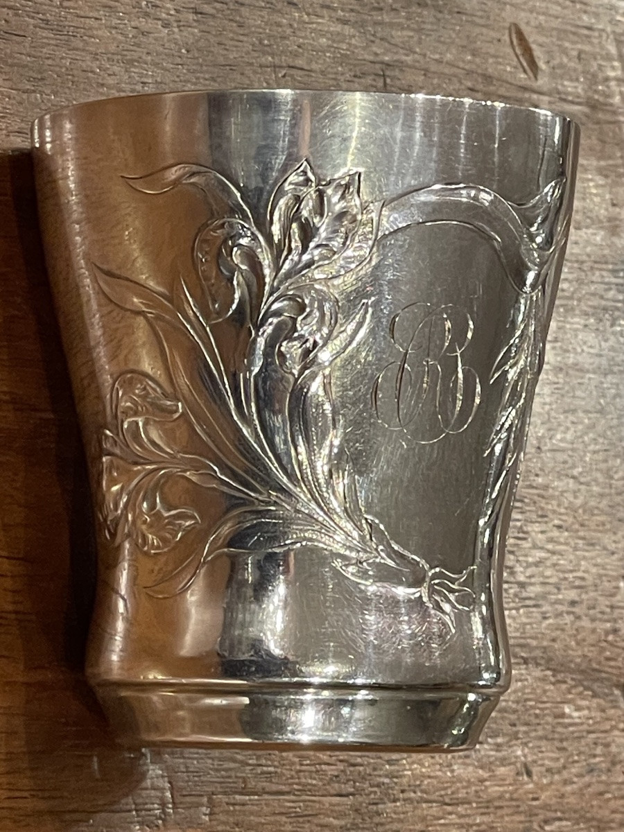 Puiforcat 1900 Solid Silver Timbale Cr-photo-3