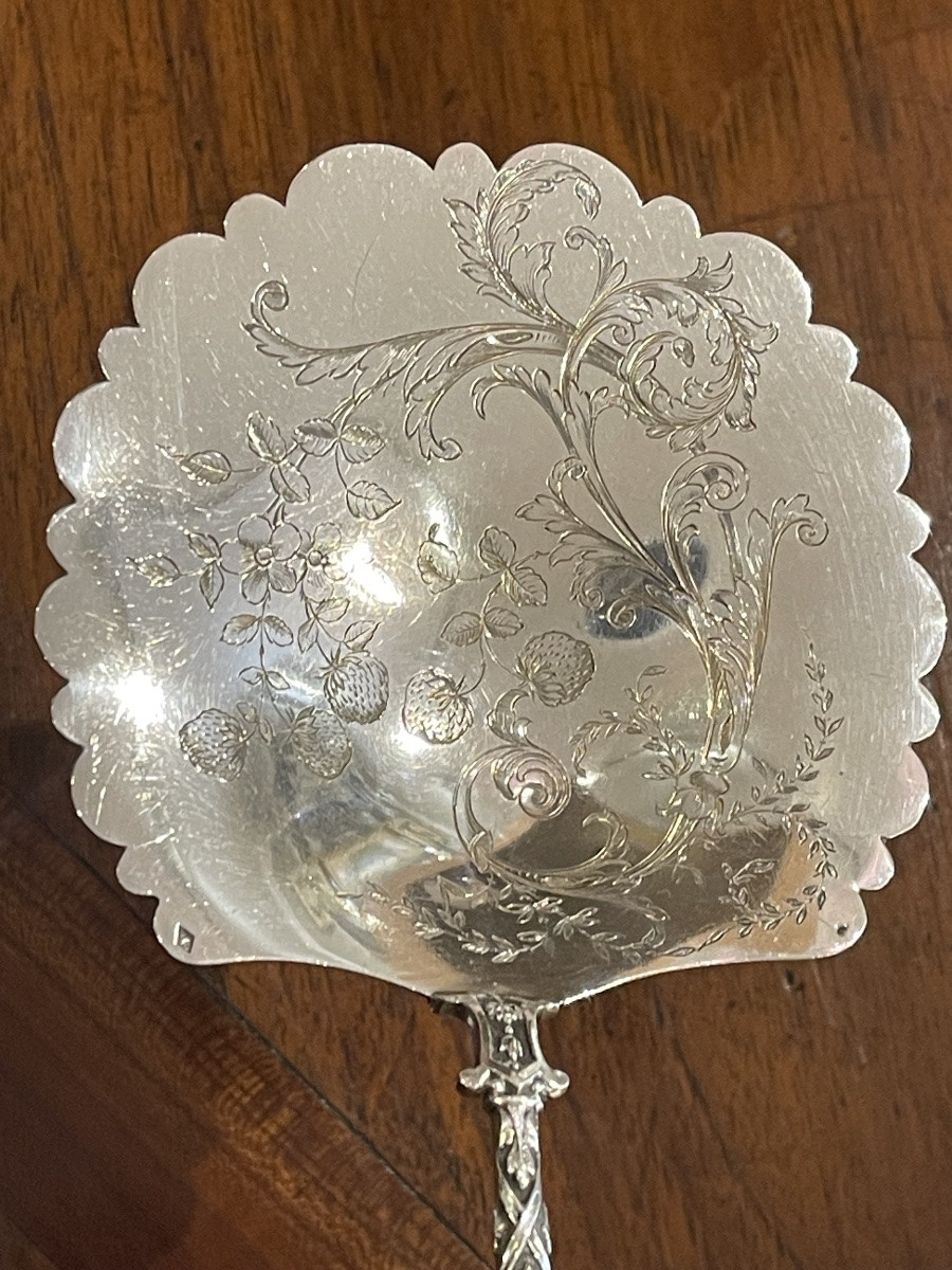 Pelle à fraises argent massif XIX ème-photo-2