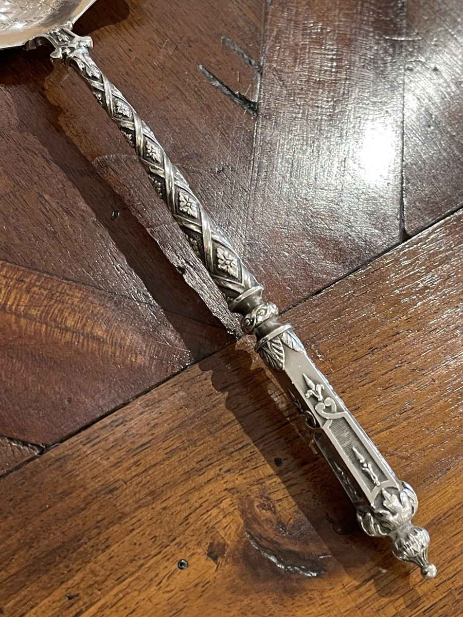 Pelle à fraises argent massif XIX ème-photo-3