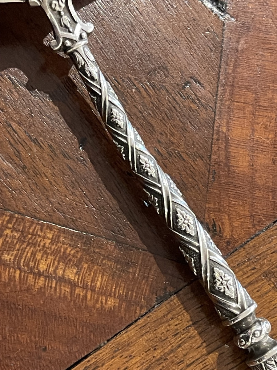 Pelle à fraises argent massif XIX ème-photo-3